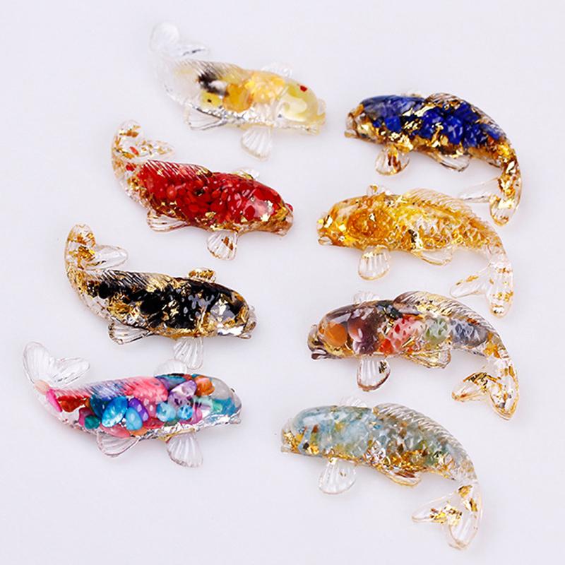 Fish Statue Natural Stone Healing Crystal Carved Animal Figurine Room Decor Reiki Mineral Gemstone Aquarium Decoration Gift