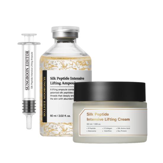 

SUNGBOON EDITOR Ампула з шовковими пептидами для ліфтингу Танючий шовк 35 мл + Колагеновий крем 50 мл (Подвійний комплект)