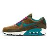 Nike Air Max 90 Leather Retro Casual Suede Shock Absorbing Durable Low Top Running Shoes Women Sneaker Brown Green 768887-300