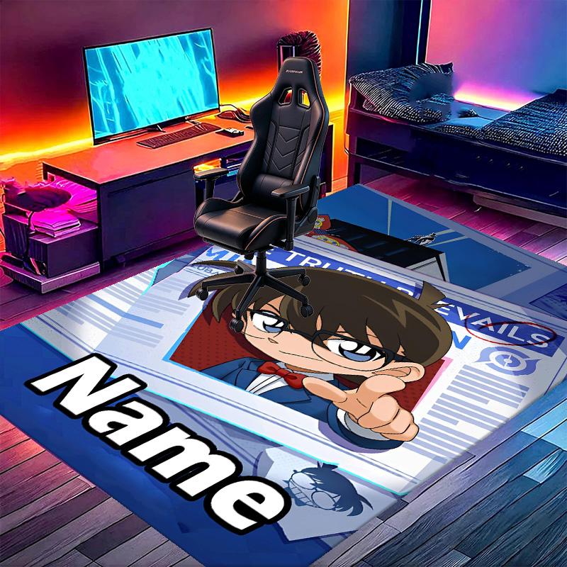 Custom Name Personalized Anime Print Carpet, Versatile Home Decor Rug, for Playroom, Apartment, Balcony, Entryway, Hallway Gift