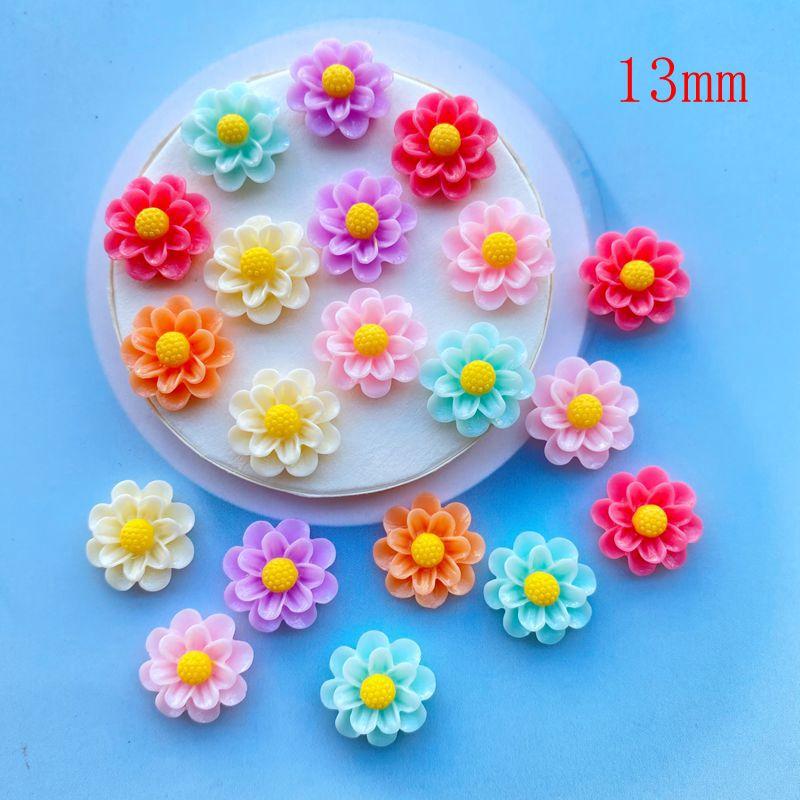 30Pcs Kawaii Cute Mixed Flowers Flat Back Resin Cabochons Scrapbooking DIY Jewelry Craft Decoration Accessorie E199