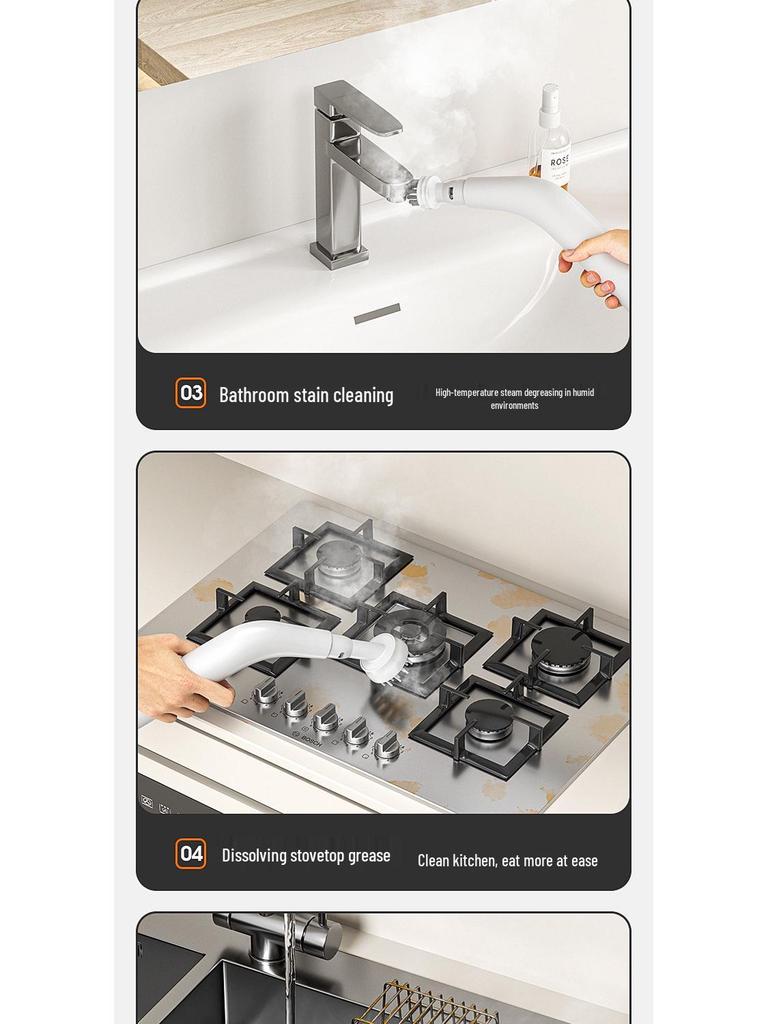 Multifunctional High-Temp Steam Cleaner: Ideal for Kitchen, Range Hoods, Air Conditioners & Home Appliances