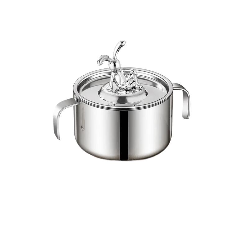 ZISIZ Children s Stainless Steel Anti-Scald Bowl