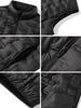 Leichte Daunenweste für Herren - Herbst/Winter Stehkragen Gilet mit Innenlage aus weißer Entendaune. Kurze, ärmellose Jacke.