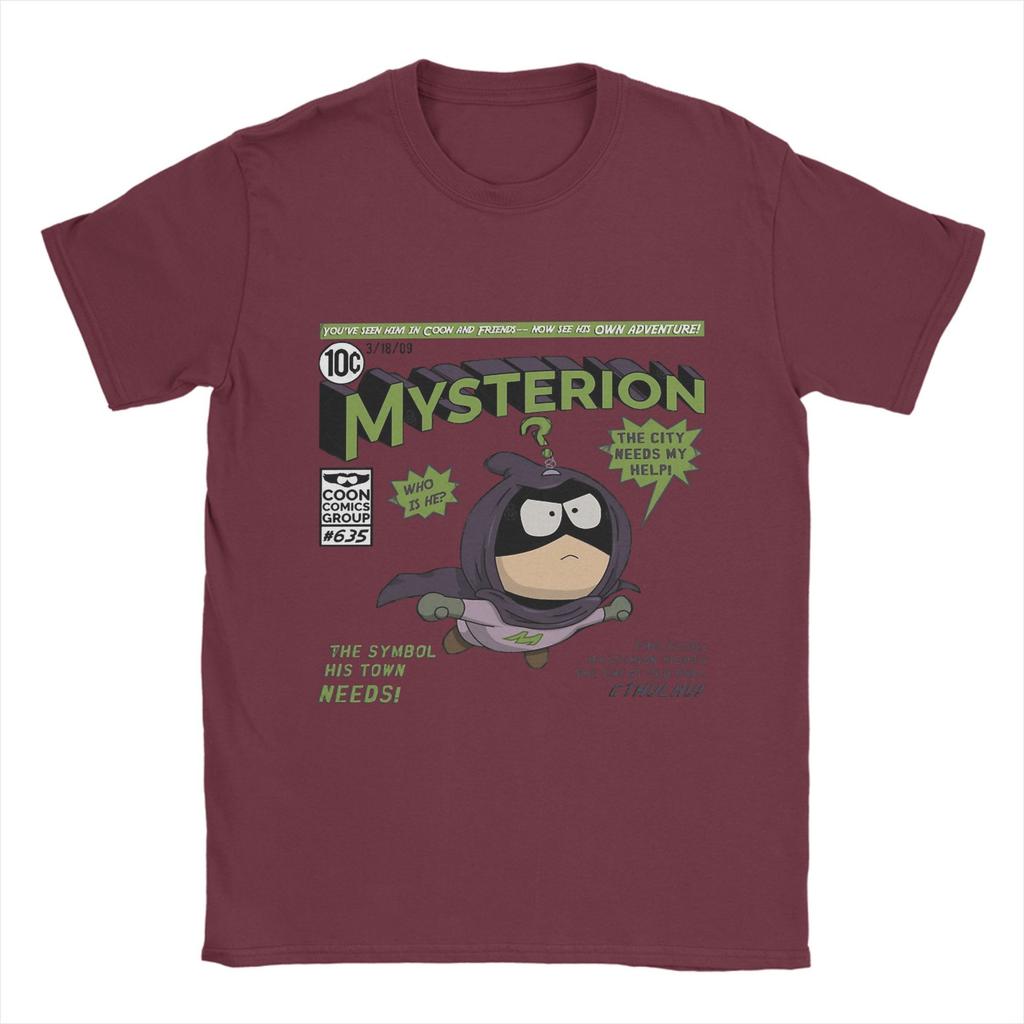 Leisure Souths Parks T-Shirts Men Round Neck 100% Cotton T Shirts Mysterion Short Sleeve Tee Shirt Plus Size Clothes