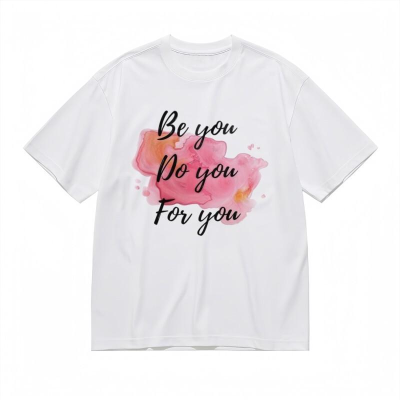 Women's Comfortable Classic T-Shirt Pastel Inspirational Quote with Hearts Tee