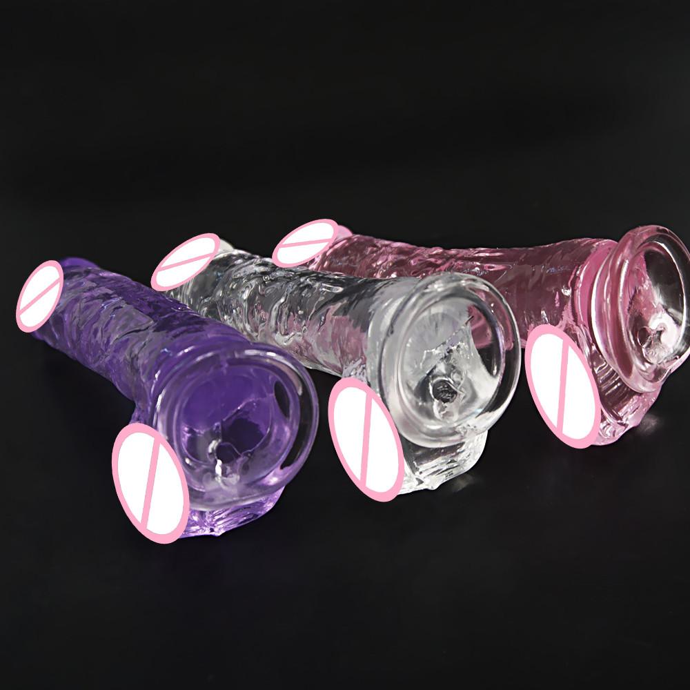 Soft Jelly Dildo Realistic Big Penis Dick Suction Cup Masturbator Anal Butt Toys G-spot Sex Toys for Woman sex