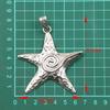 3 Colors 66x81mm Starfish Pendant Charm for DIY Marine Life Jewelry