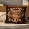 Cushion Cover Cushion Cover Pillowcase, Anti-Mite Invisible Zipper, Linen Sofa Cushion E-E.T. The Extra-Terrestrial