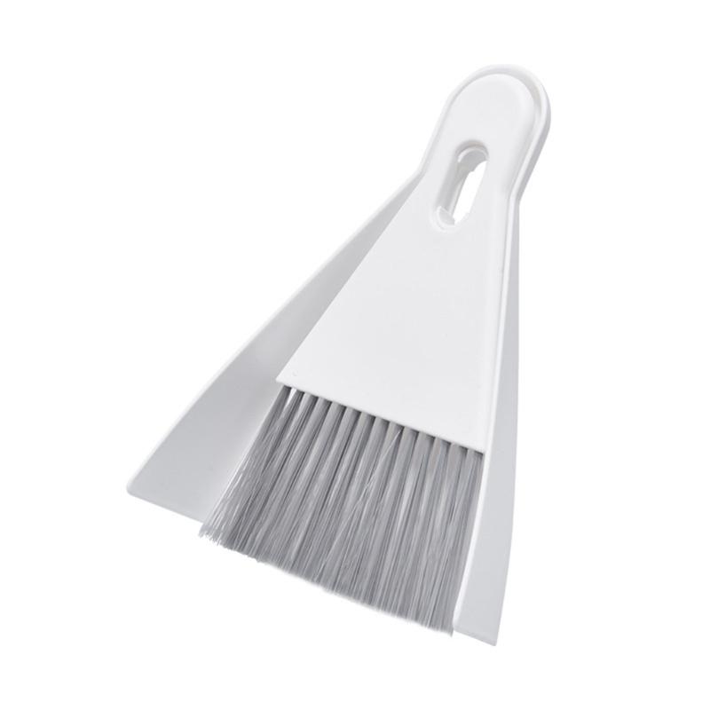 Dense Brush Dustpan Combination Modifiable Brush Space Saving Design Compact Desktop Broom And Dustpan Set