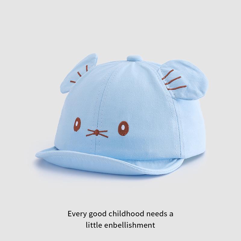 Baby Hat Spring and Autumn Cute Baby Super Cute Sun Visor Baseball Hat Soft Brim Baby Versatile Baseball Cap Fashionable