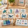 Beginnervriendelijke Mosaïek DIY Zee Glas Kunst Kit, Ambachtelijke Set met Oceaan Dieren Thema voor Volwassenen Ontspannende Activiteit Beginner, Handgemaakte Materiaal Pakket
