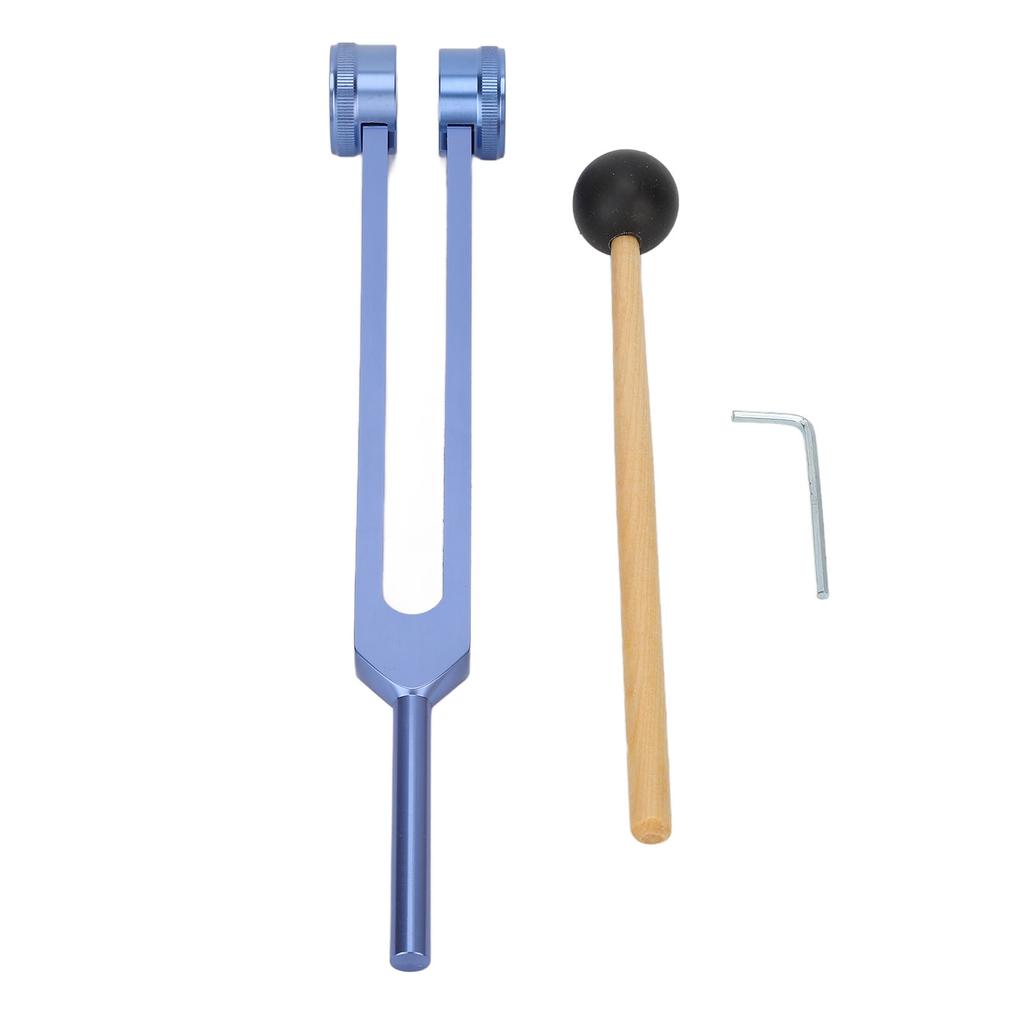 Therapy Tuning Fork 128HZ Tuning Forks Paint Process Aluminum Alloy Tuning Fork Set with Hex Wrench Small Hammer