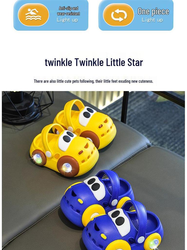 Kids' Non-slip Luminous Summer Slippers for Ages 1-3