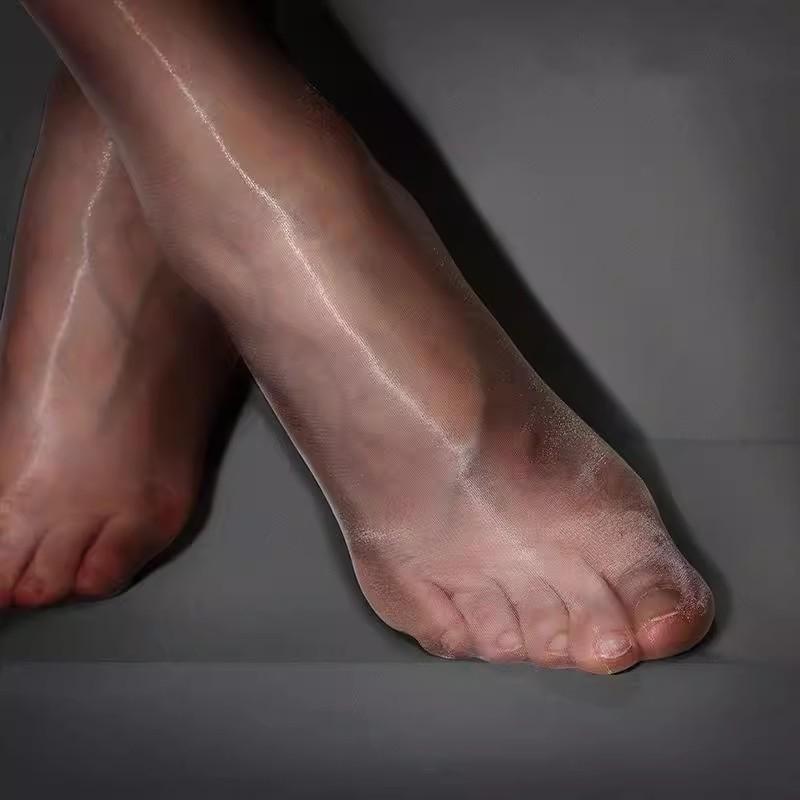 1D Oil Shiny Tights Sexy Ultra Thin Transparent Silky Smooth Stockings One Line Open Crotch Women Nylon Pantyhose Glossy Hosiery