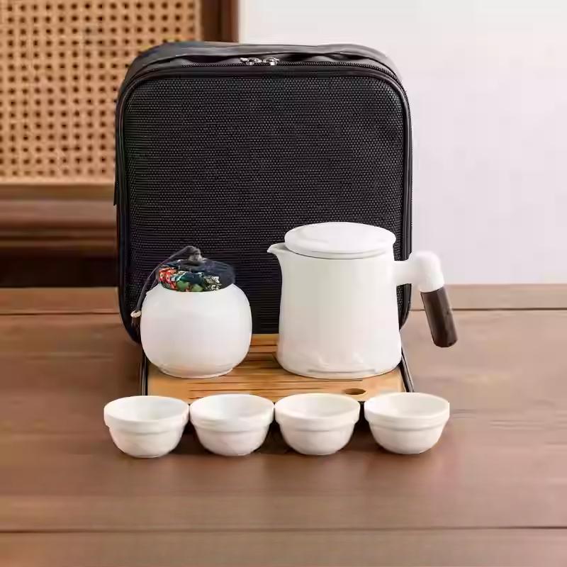 Portable Travel Tea Set Outdoor Portable Kung Fu Brewing Teapot Teacup Small Set Easy Camping Business Trip