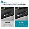 For Acura TLX 2015 2016 2017 2018   LHD Car Inner Door Handle Frame Trim Accessories Real Soft Carbon Fiber Sticker