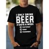 Men's Casual Crew Neck T-Shirt, 100% Polyester Knit Fabric with Slight Stretch, Summer Leisure Sports Tee,