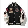 Stadium Flight Baseball Padded Cold Weather Street Floral Print D.IIZOO Men's Jacket, Jacket, Jacket, Outerwear, Protection, Unisex, Embroidered,