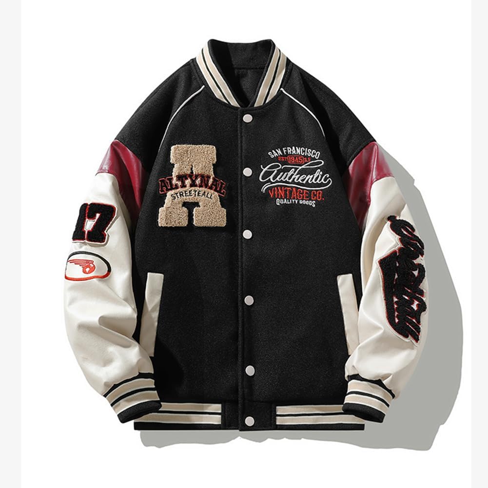 Stadium Flight Baseball Padded Cold Weather Street Floral Print D.IIZOO Men's Jacket, Jacket, Jacket, Outerwear, Protection, Unisex, Embroidered,