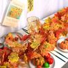 1/5pc 200cm Artificial Fall Maple Leaf Garland Fake Plants Autumn Decor Leaves for Party Thanksgiving Halloween Xmas Wedding