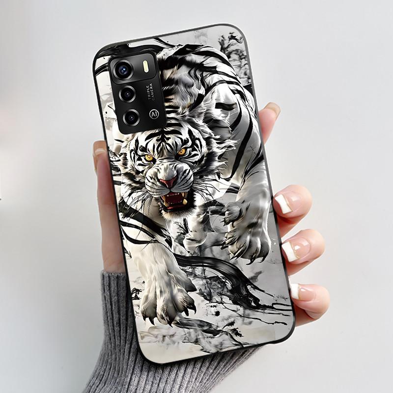 For ZTE Blade V40 Vita / V41 Smart Phone Case Luxury Cute Love Rabbit Funny Black Cover Shell Soft Silicone Protective Casing