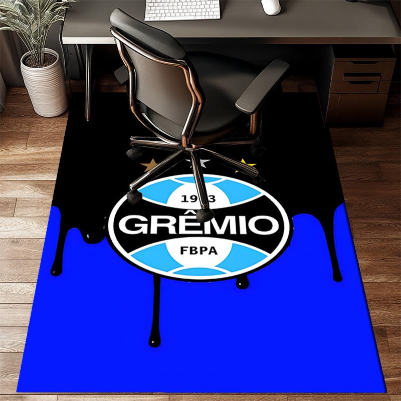 Gre-mio Football Badge Printed Office Carpet Chair Cushion Entryway Rug, Rugs for Living Room, Bedroom Christmas gifts