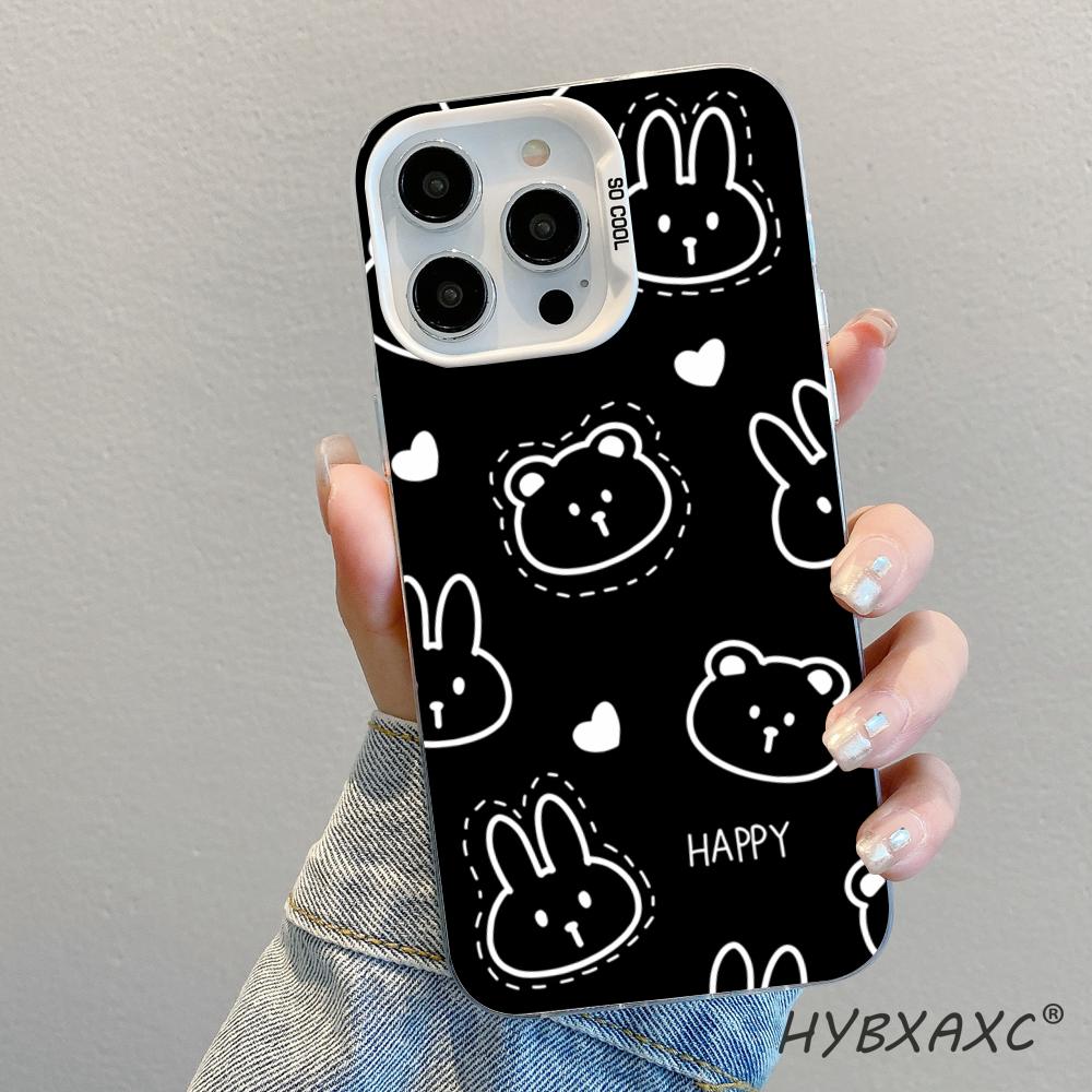 Cute and beautiful Phone Case Colored Silvery Metal IMD FOR IPhone 15 14 11 12 Pro 13 16 Pro MAX XR XS Matte Transparent Cover