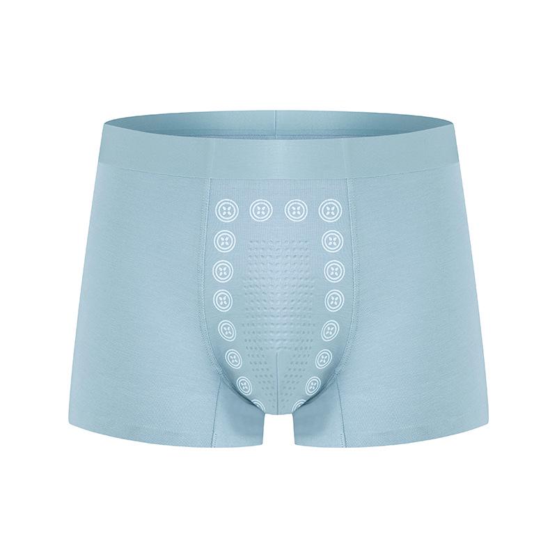 

Турмалиновые мужские трусы-боксеры: Удобная, Бесшовная Посадка, Высокая Эластичность, Ластовица с Полынью, Отрицательный Ион, Прочная и Здоровая. 2XL серый/зелёный