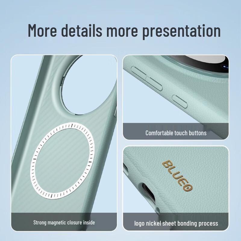 Blue Gorilla Business Leather Magnetic Phone Case for Huawei Mate 60 Pro