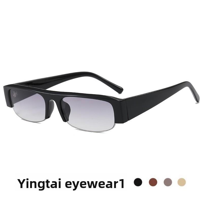 Vintage Half Frame Glasses For Men And Women With Uv400 Protection Stylish Eyewear For Casual And Fashion Use