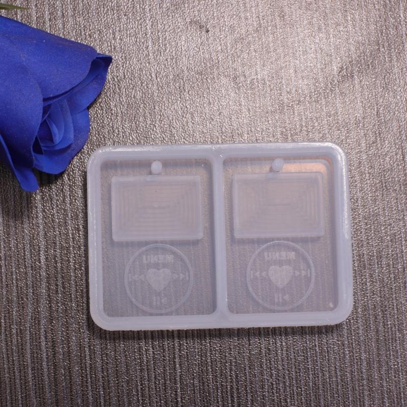 Epoxidové tekuté písky Silikonové formy Tvar přehrávače médií Přívěsek Forma Pryskyřice Forma na přívěsek Ruční výroba