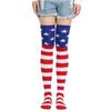 Usa Star Spangled Banner American Flag Stockings Thigh High Leg Warmers Cosplay Girls Over The Knee Thigh High Socks For Woman