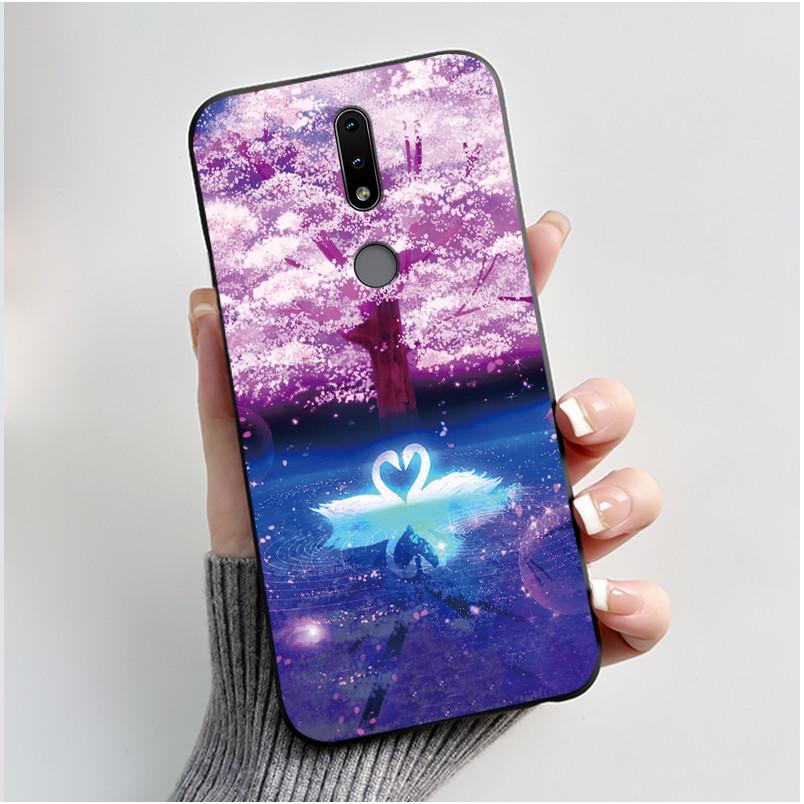 Cute Case For Nokia 4.2/Nokia 3/Nokia 3.1/Nokia3.2 Funda Capa Printing Shell Protective Cover Soft Silicone Cartoon Black Casing