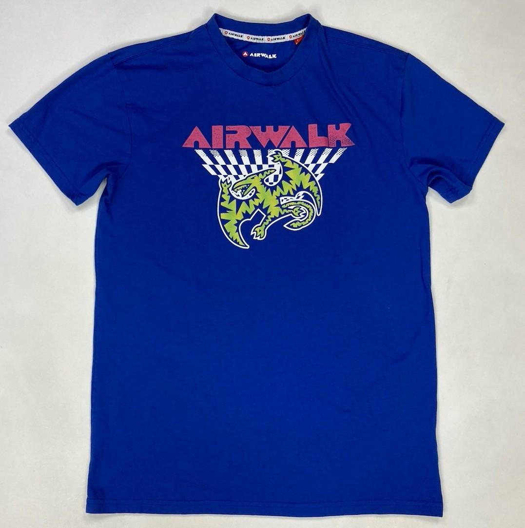 Airwalk Graphic T-shirt Men Small Blue Short Sleeve XL
