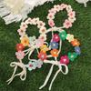 Soft Knitted Flower Hairband Adjustable Headwrap For Sensitive Scalp Beach Wedding Or Daily Use