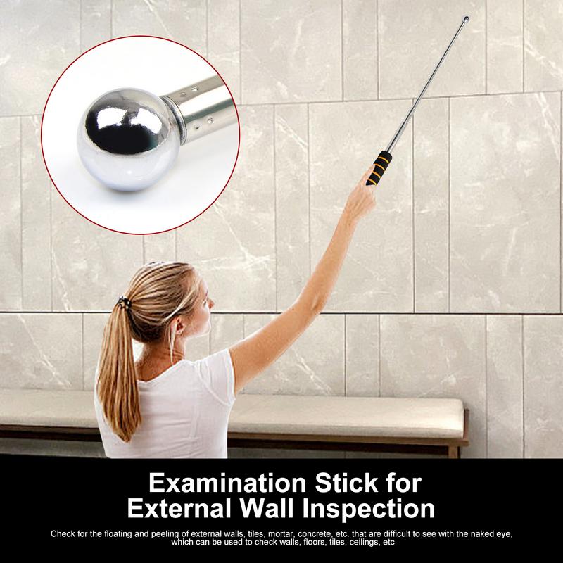 130cm/200cm Telescopic Wall Check Hammer Adjustable Empty Drum Hammer Inspection Tool Walls Floors Ceilings Tiles Test Checker