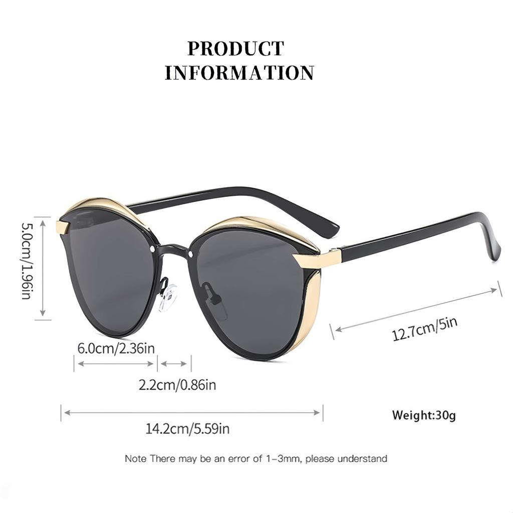 Fashionable and High-end Cat Eye Frame Sunglasses for Women's Outdoor Street Photography Luxury Sunglasses UV400