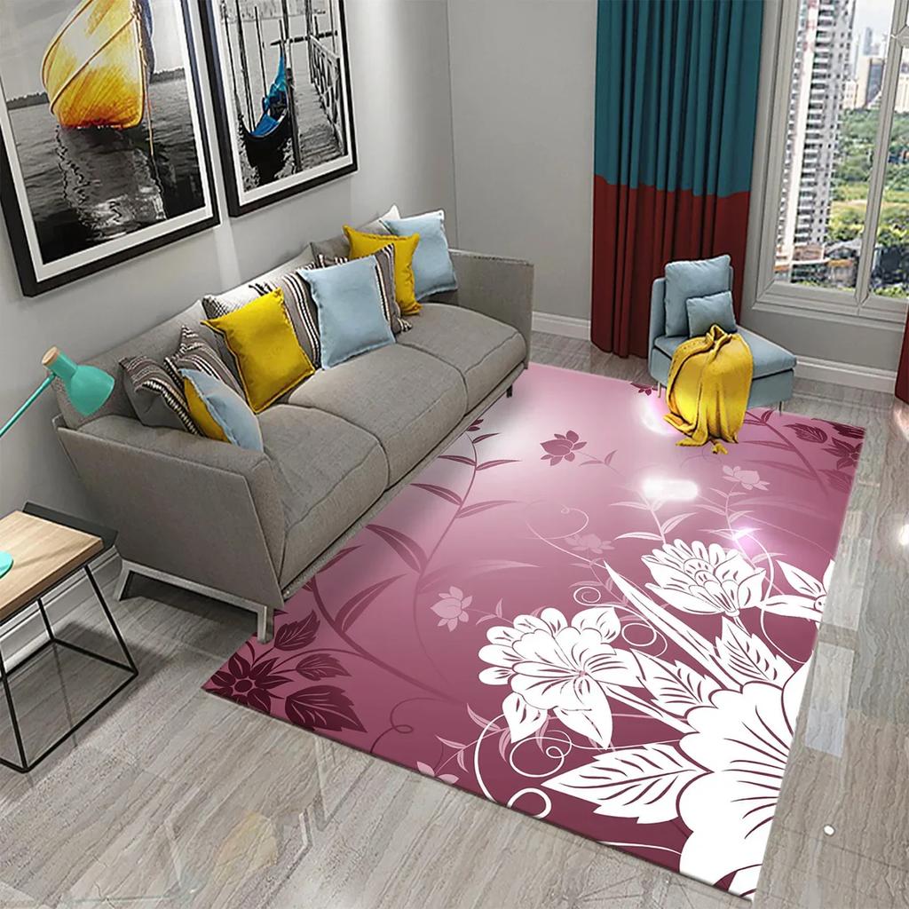 Paisley Flower Tree of Life Indian Culture Rugs for Living Room Bedroom Door Mats Decor Carpets Bathroom Kitchen Non Slip Rugs