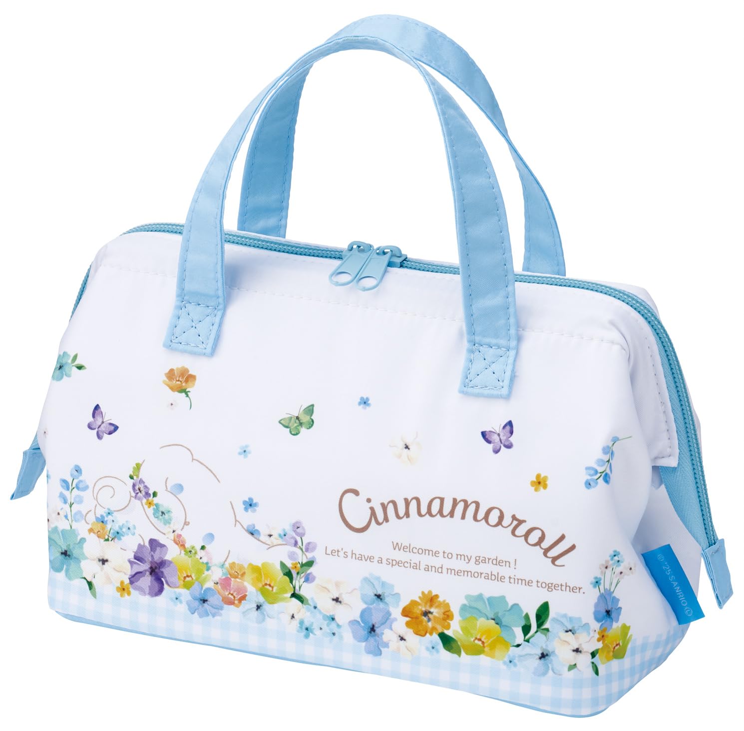 

Skater Lunch Clasp Pastel Vivid Watercolor Floral Bag, Insulated, Purse, Women s, Sanrio, Cinnamoroll, Print, KGA1-A