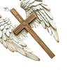 Holiday Home Decorations 2D Wooden Angel Wings Wall Hanging Plaque, Religious Faith Art Christmas Party Sign Sign, Rustic Christian Decor, Spiritual
