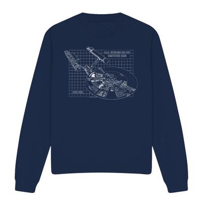 STAR TREK Unisex Yetişkin Enterprise Baskılı Sweatshirt