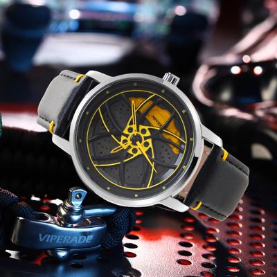 UTHAI CQ323 Modische Herrenuhr mit Radklemmen-Design, drehende hohle Quarzuhr, coole Uhr Geschenkuhren für Mann