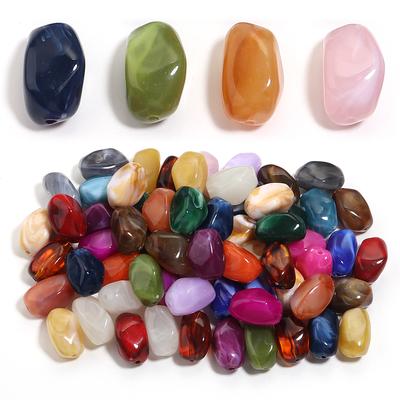 20pcs 21x12mm Irregular Acrylic Beads Double Color Cloud Loose Spacer Beads For Jewelry Making DIY Necklace Bracelet Accessories