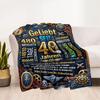 Happy 40th Birthday Celebration Blanket Soft & Cozy Suitable for Bed Office Seaside for All Seasons Modern Gifts For Family Or Friends