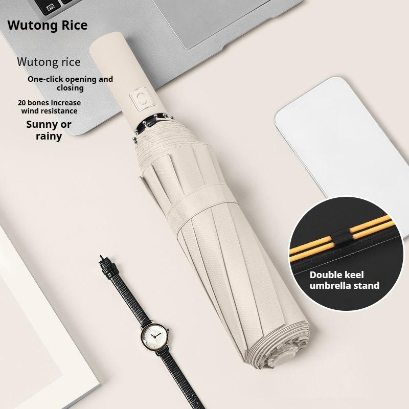 Fully Automatic Double Large Umbrella Folding Weather and Rain Umbrella Sun Umbrella Sun Umbrella 24 Bone Umbrella