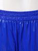 Mens Waterproof Swim Trunks Pockets Color Blocking Stripes Elastic Waistband Athletic Bottoms