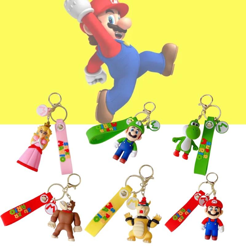 Princess Peach Keychain Super Mario Bros Nintendo Pendant Bag Charm