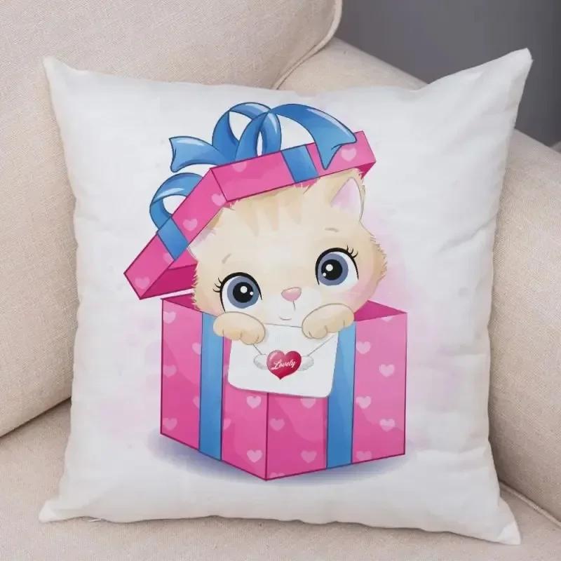 Luxury Home Decor Pillow Cover Car Living Room Sofa Cushion Cover Cartoon Girl Pattern Cushion Cover
