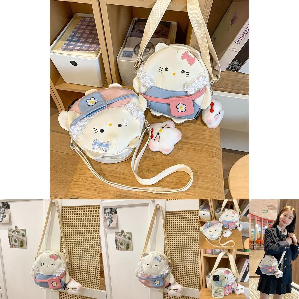 Kids Nylon Cat Backpack Colorful Options Casual Wear Light Load Reduction